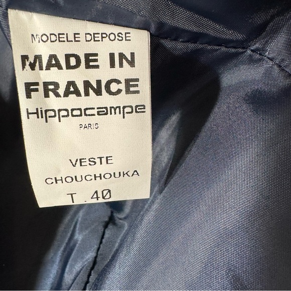 Hippocampe Paris Navy Nautical Marine Emblem Blazer - Picture 7 of 9